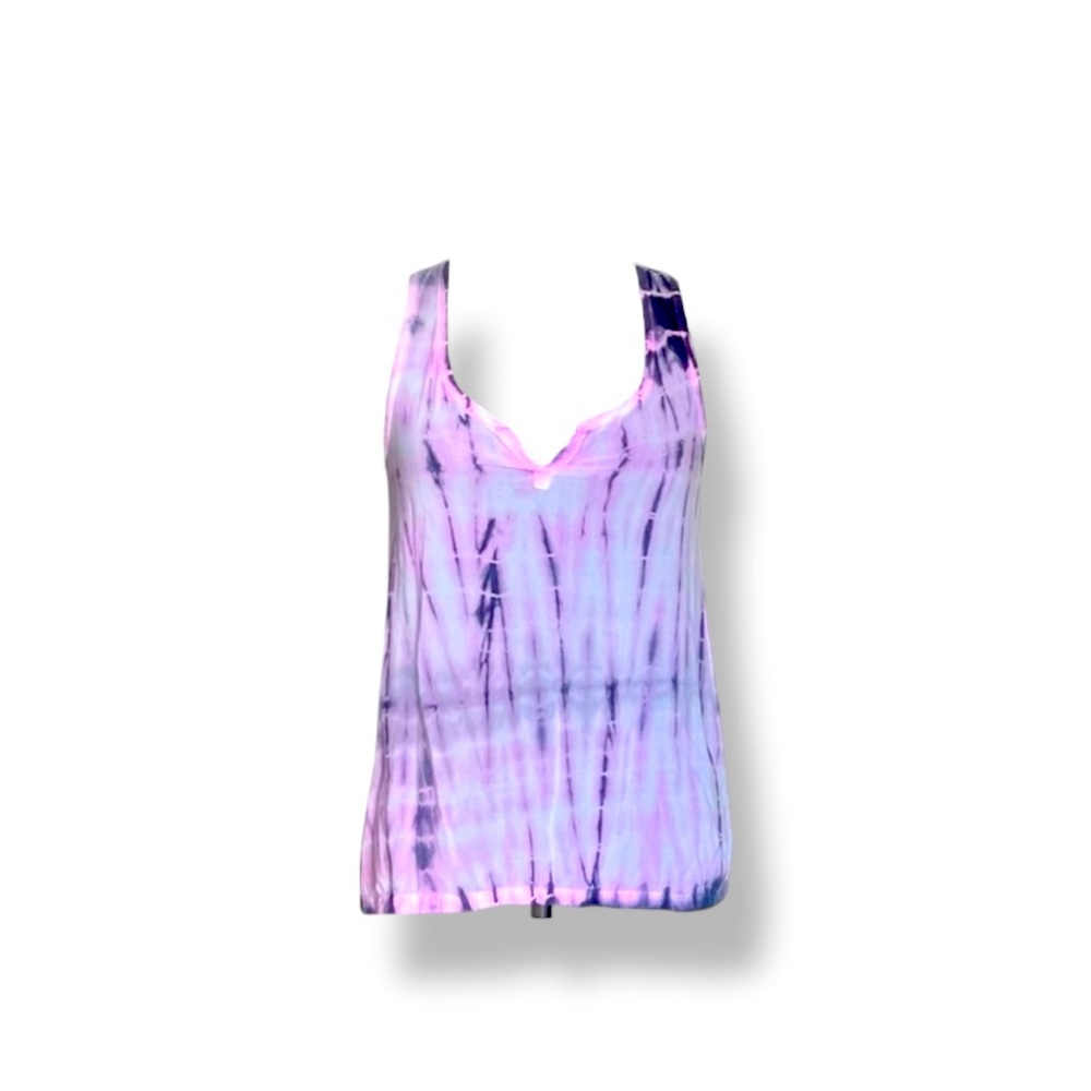 🚨𝐂𝐋𝐄𝐀𝐑𝐎𝐔𝐓 𝐒𝐀𝐋𝐄🚨𝐒𝐏𝐋𝐄𝐍𝐃𝐈𝐃 Pink/grey Tie dye race back tank top l